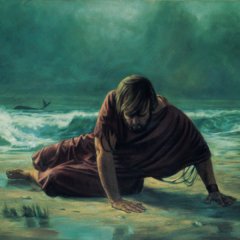 Jonah on the beach